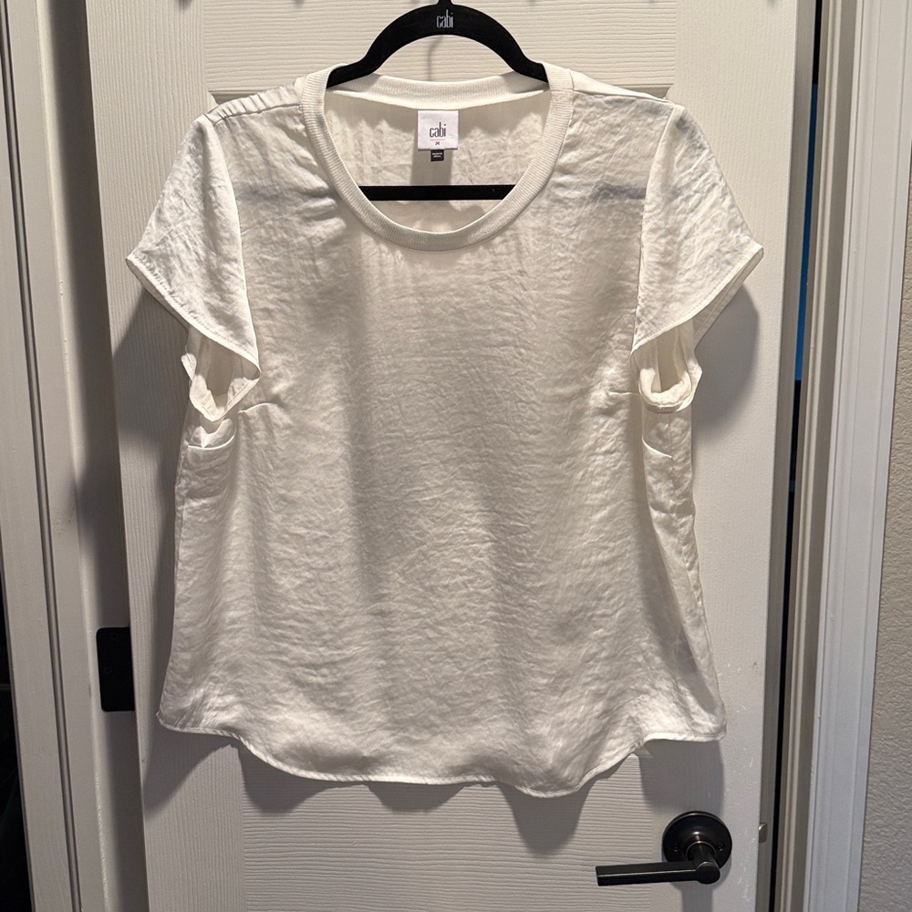 CAbi Cream Short Sleeve Top